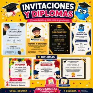 KIT GRADUACION PREESCOLAR EDUCADORAS TODOLOGAS